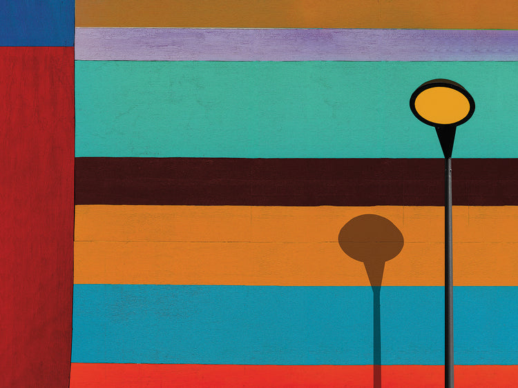 Schuster - Lamp and striped wall