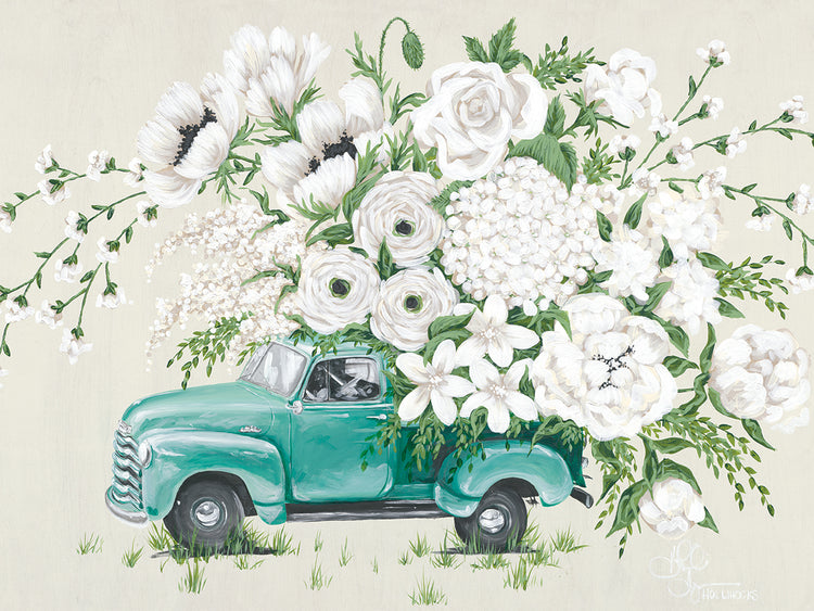 White Floral Truck