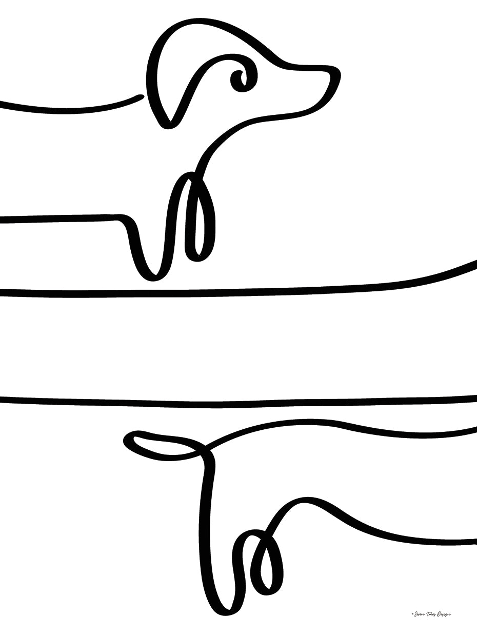 One Line Dachshund