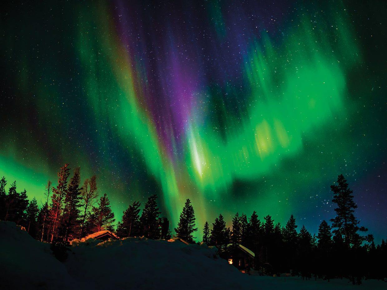 Barrido de la aurora boreal Lienzo