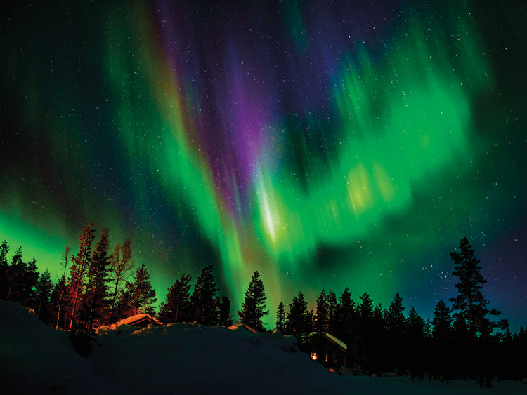 Barrido de la aurora boreal Lienzo