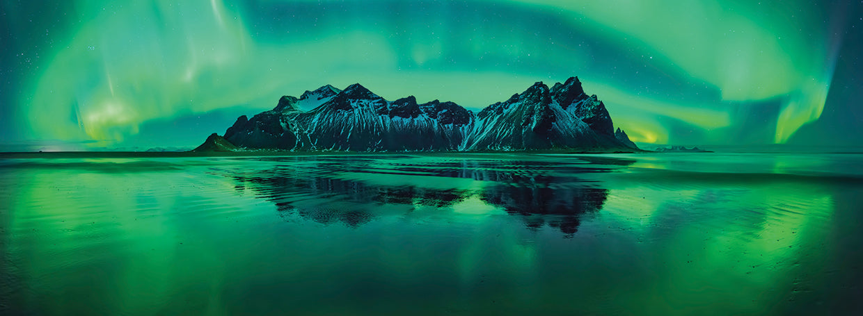 Reflexiones de aurora boreal Lienzo