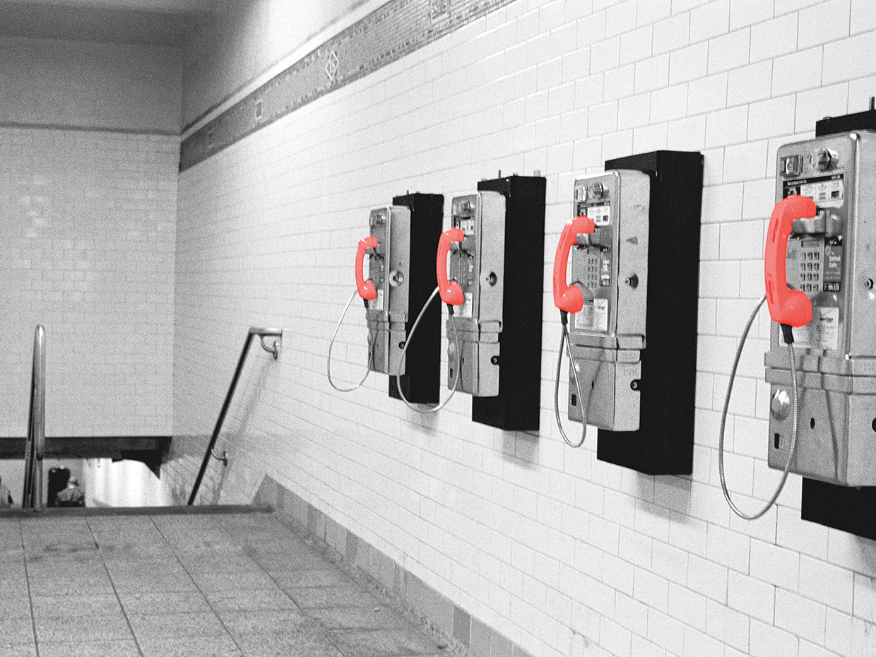 Teléfonos públicos del metro de Nueva York Lienzo