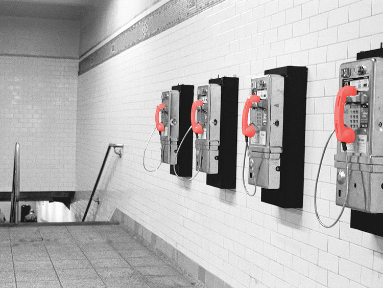 Teléfonos públicos del metro de Nueva York Lienzo