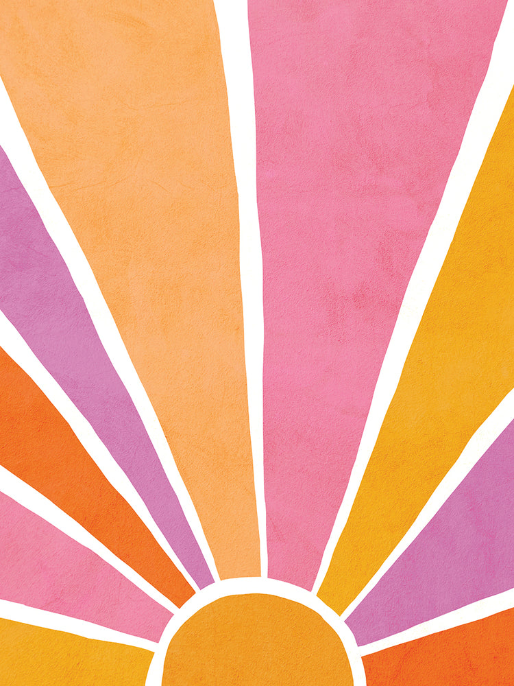 Bright Retro Positive Rainbow