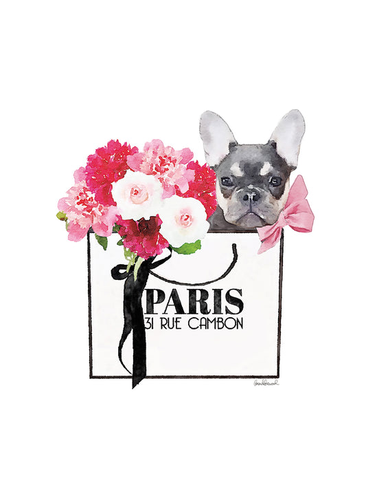 Frenchie & Shopping III Canvas Print