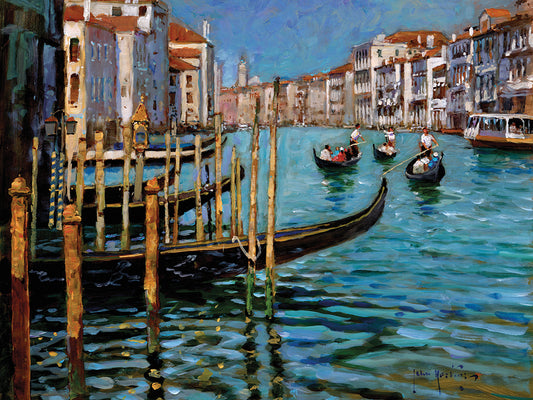 On The Gran Canal Canvas Print