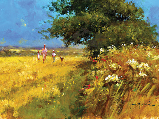 A Walk In The Field Canvas Print