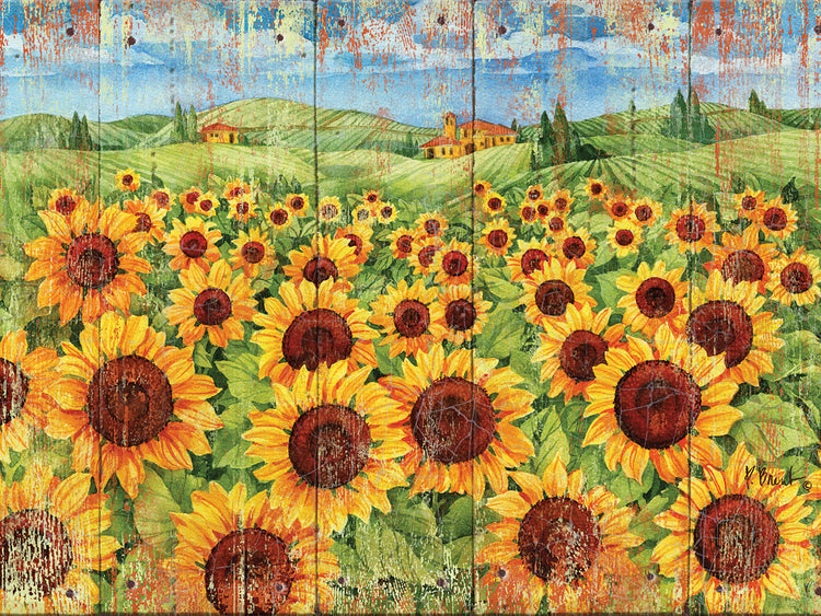 Sunflower Field Distressed