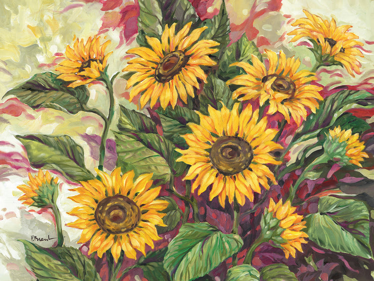 Girasoles ardientes Lienzo