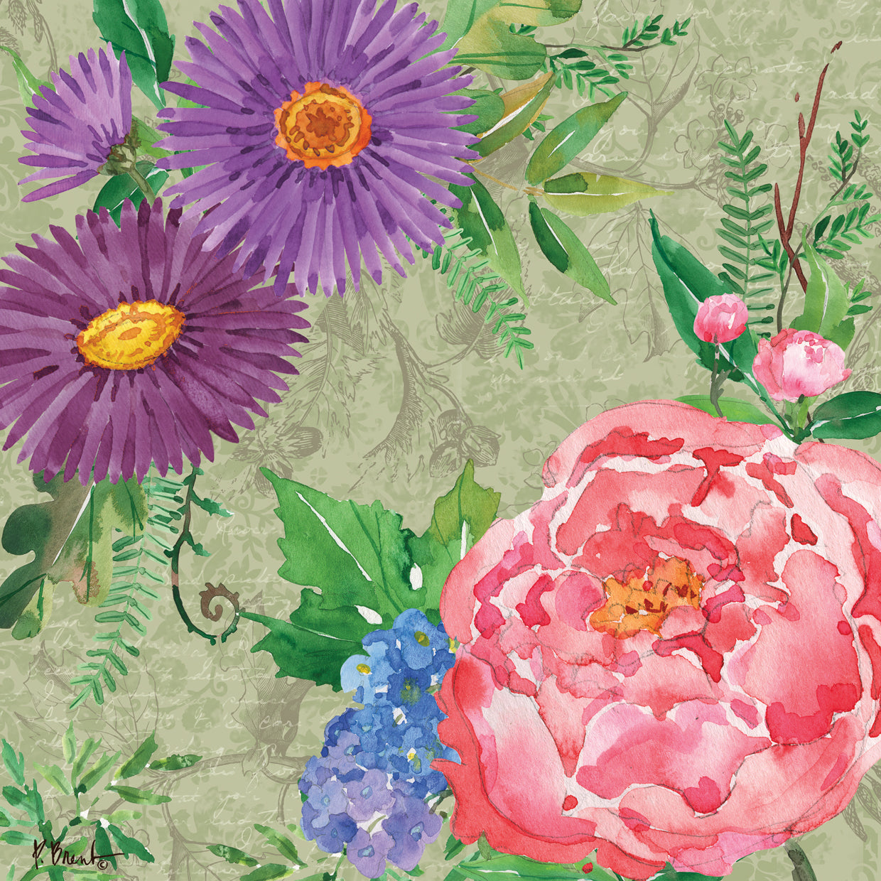 Eleanor Floral IV Lienzo