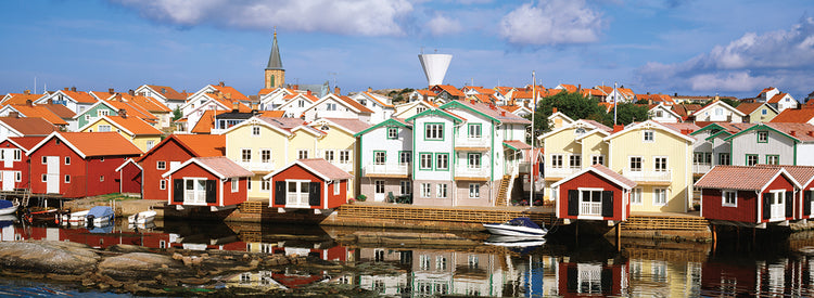 Pueblo de colores Scandi Lienzo