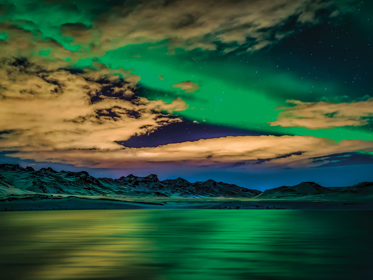 Olas nubladas boreales Lienzo