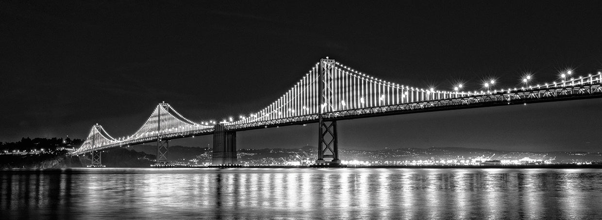 Puente de los reflejos de la bahía Lienzo
