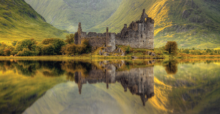 Castillo Reflexiones Escocia Lienzo
