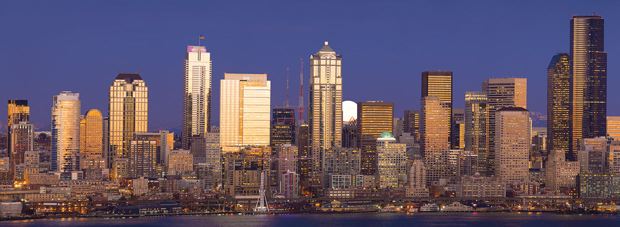 Costa de la noche Seattle Lienzo