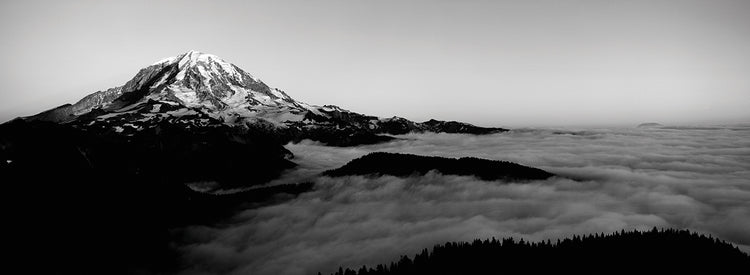 Cloudy Mt Rainier Washington