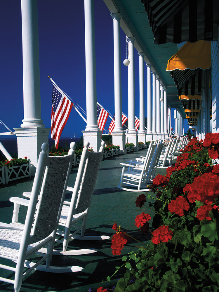 Porche del Mackinac Grand Hotel Lienzo
