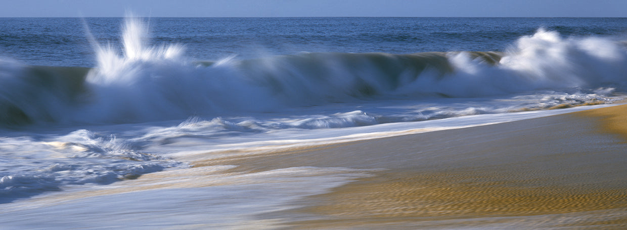 Coastal Blues Breaking Waves