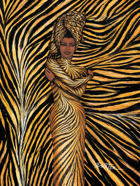 Tiger Inspired Fashion Canvas Print