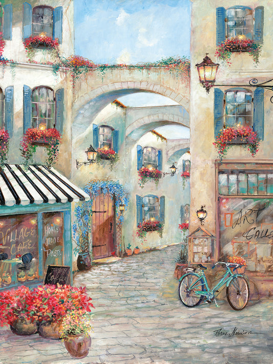 Village Café Canvas Print
