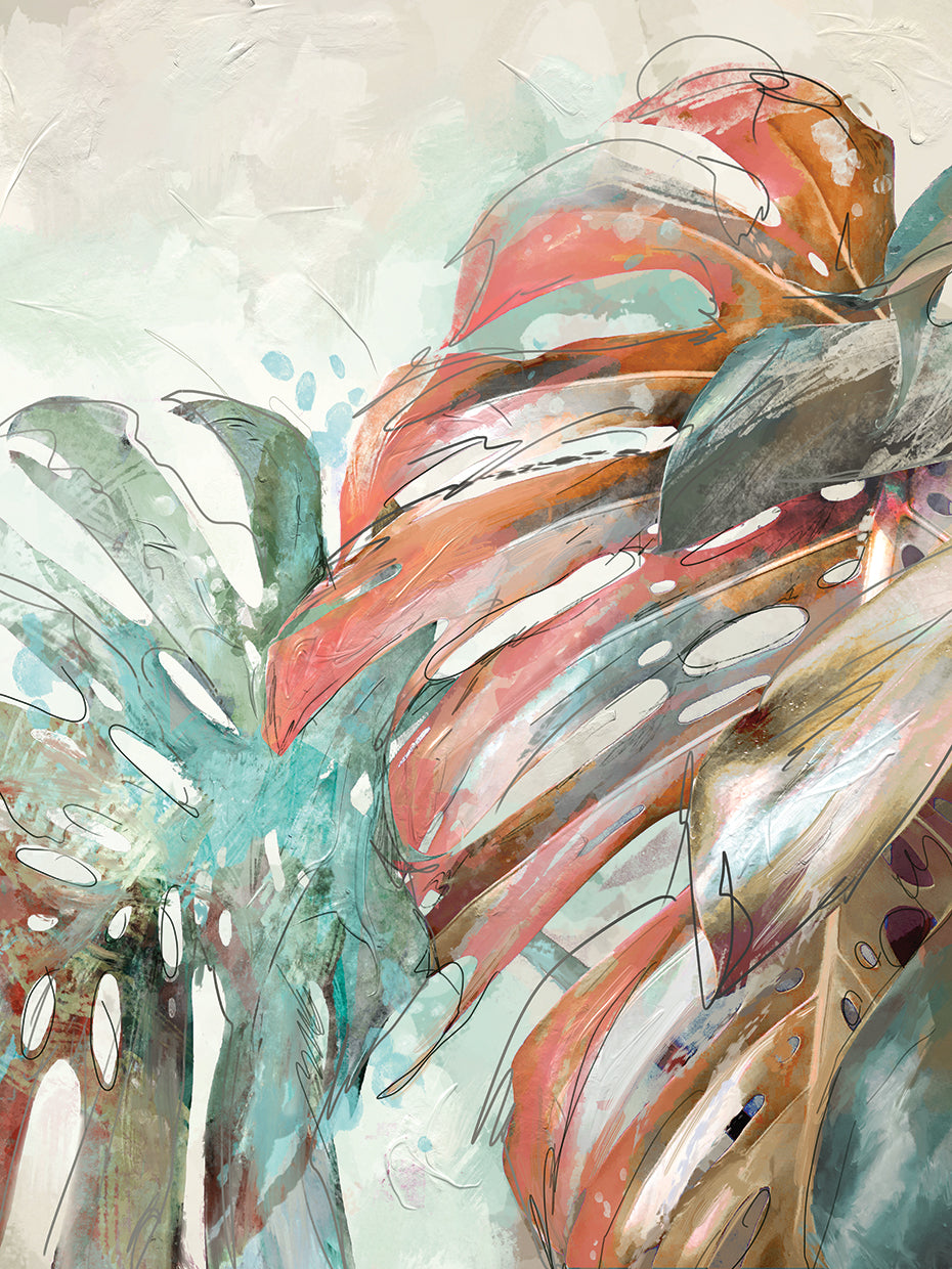 Line Art Leaves I