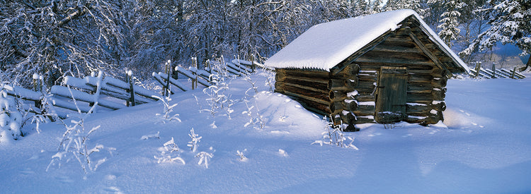 Cabaña de invierno en Laponia Lienzo