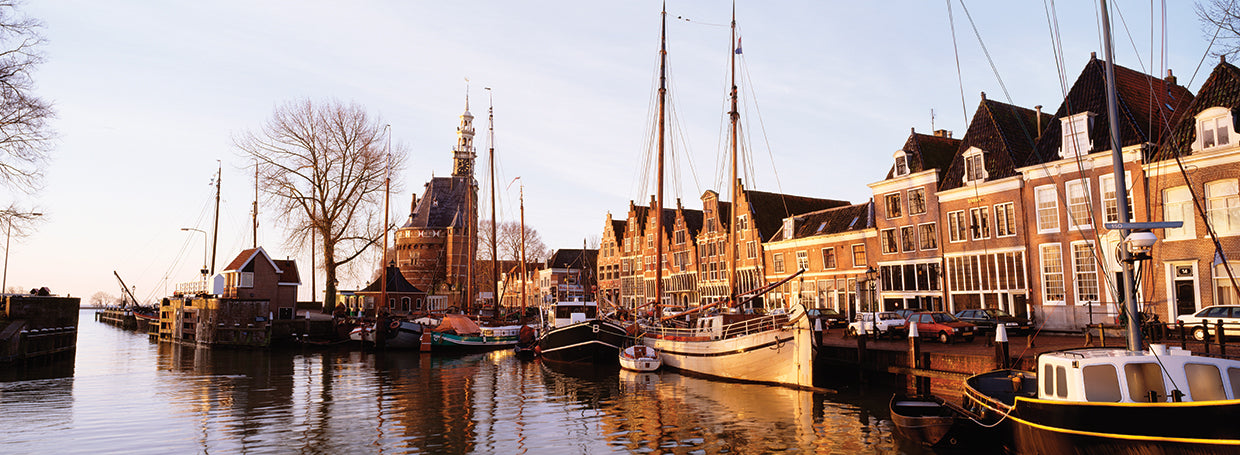 Canal de barcos holandeses Lienzo