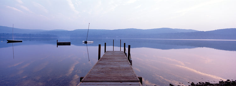 Muelle del lago de Nueva Inglaterra Lienzo