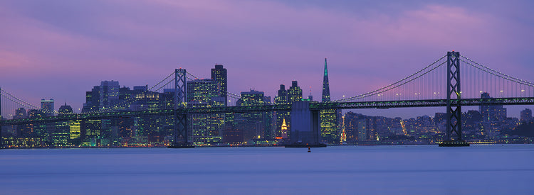 Vista del puerto de San Francisco Lienzo