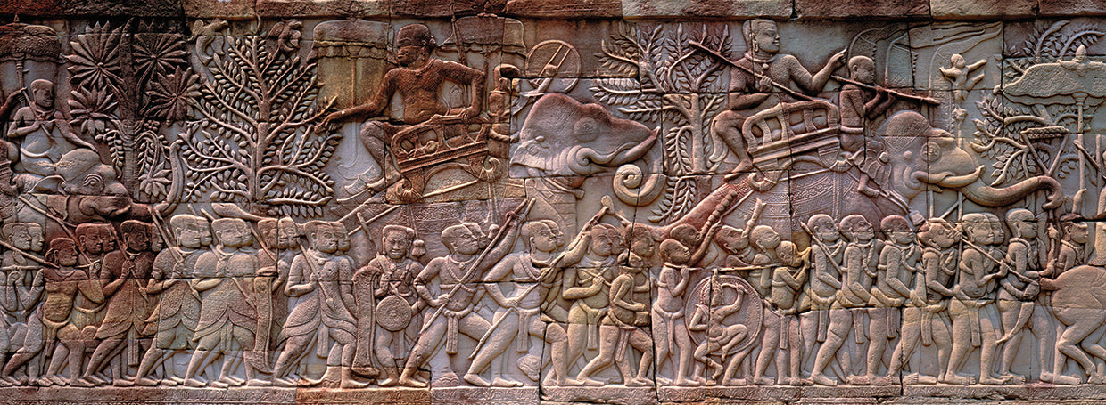 Bajorrelieve Camboya Lienzo