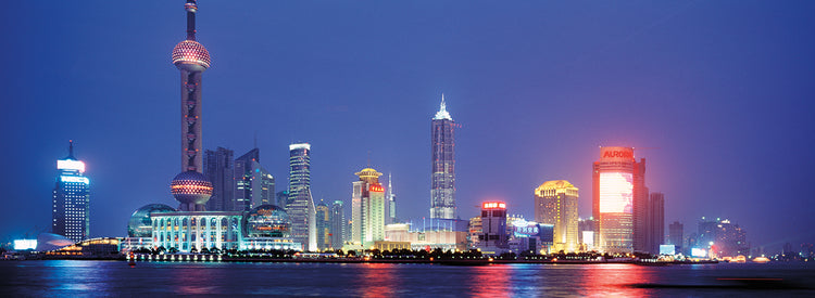 Luces nocturnas de Shanghai Lienzo
