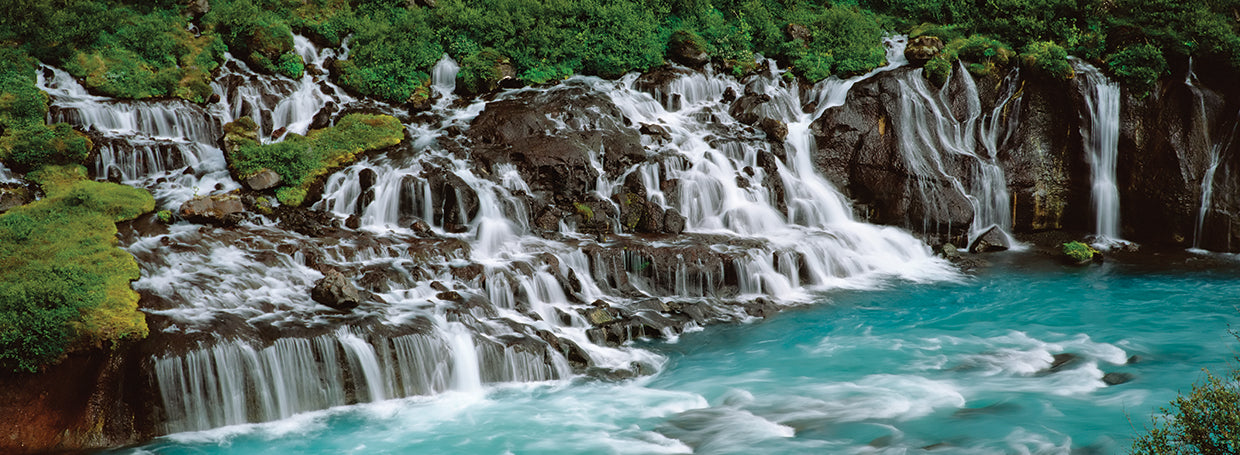 Cataratas del bosque de Islandia Lienzo