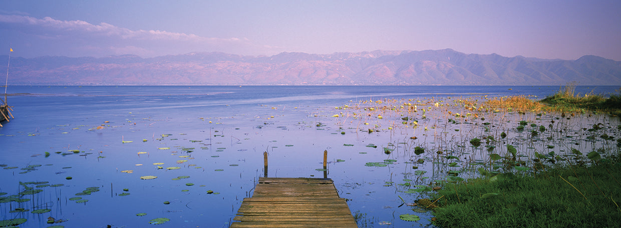 Muelle del lago Myanmar Lienzo