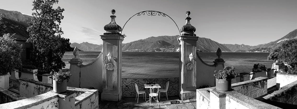 Patio del lago de Como Lienzo