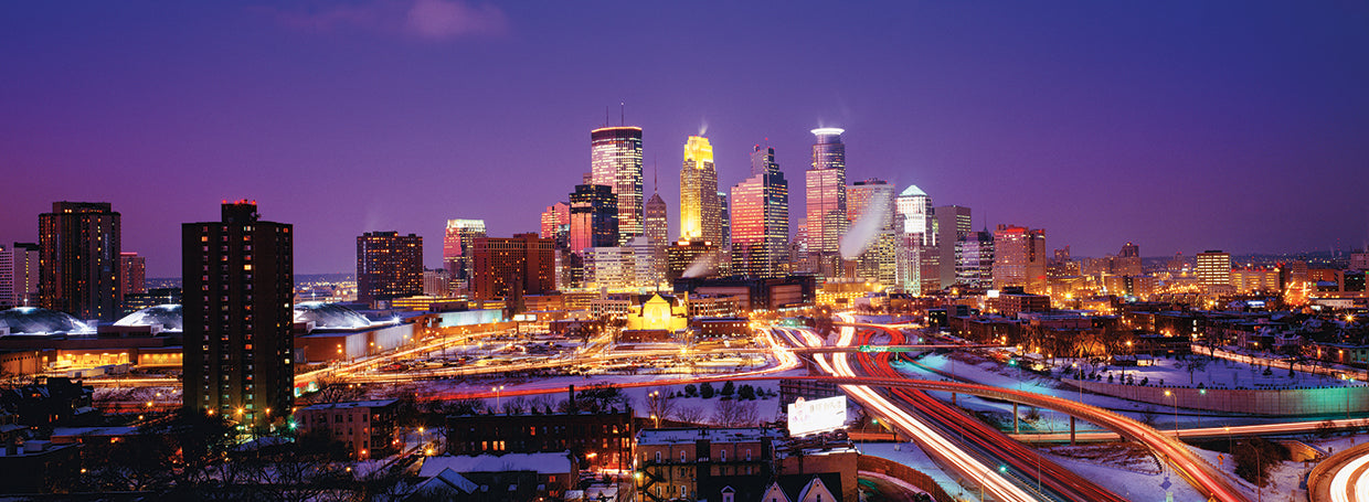 Minneapolis después del anochecer Lienzo