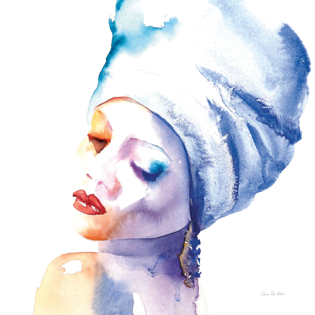 Woman in Blue Crop