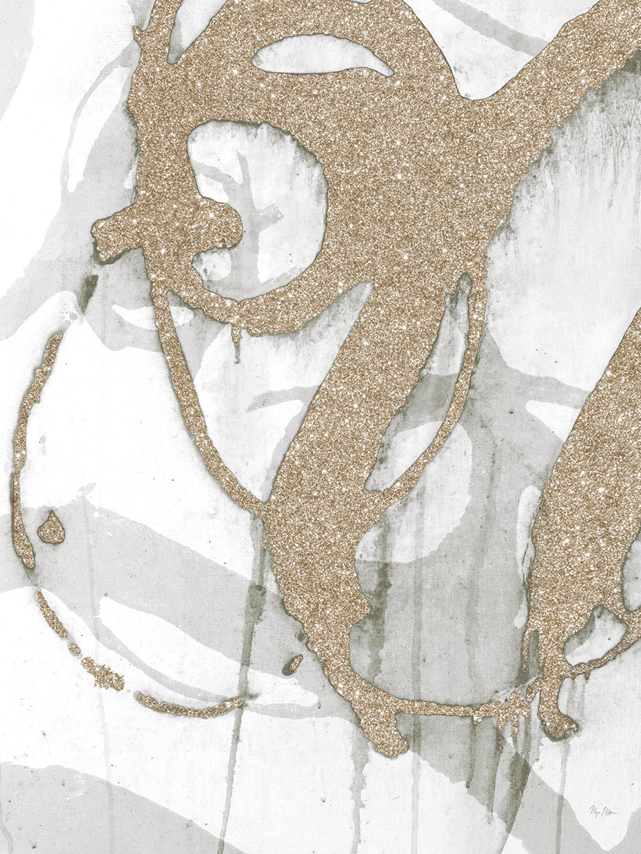 Gold Sparkle Strokes I