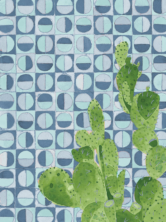 Cactus On Mod Tile Canvas Print