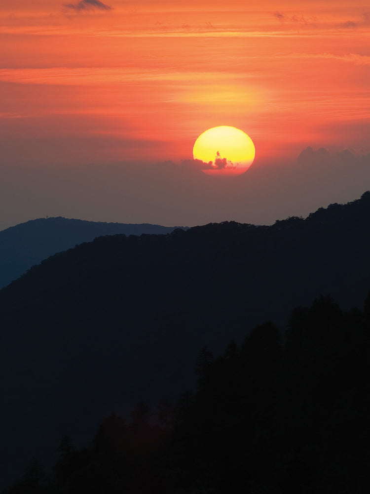 Gran puesta de sol ahumada Lienzo