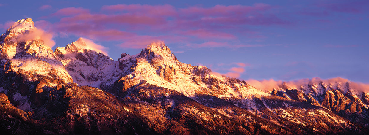 Tetones de nieve al atardecer Lienzo