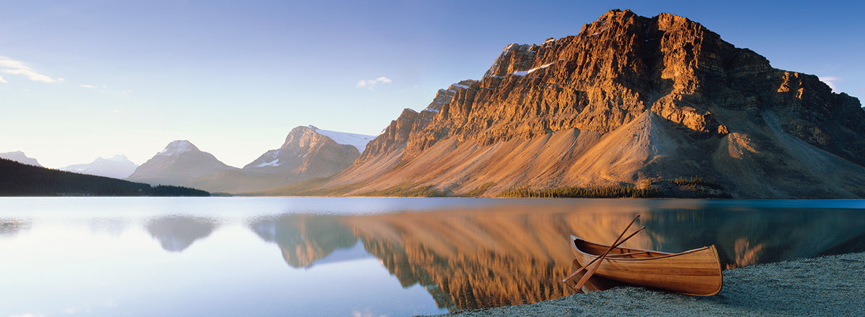 Bow Lake Banff Canoe