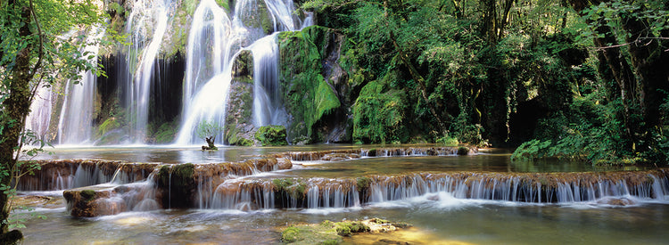 Cascada del bosque francés Lienzo