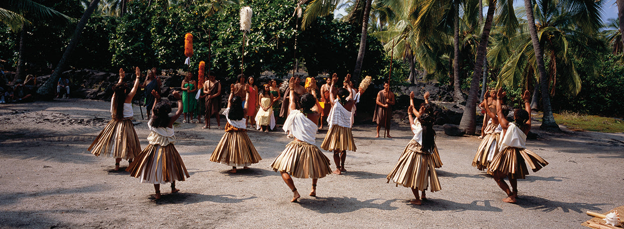 Bailarines de tradiciones hula Lienzo