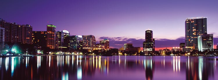Luces del lago Orlando Lienzo