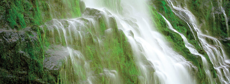 Cascadas de salpicaduras verdes Lienzo