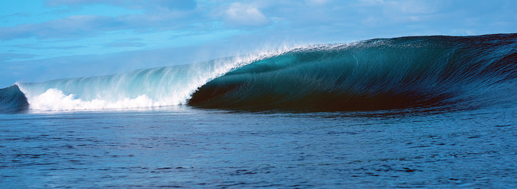 Ondas cian frescas Lienzo