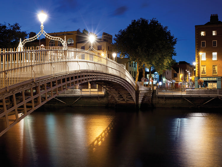 Puente del anochecer de Dublín Lienzo