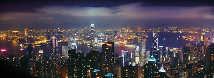 Hong Kong iluminado Lienzo