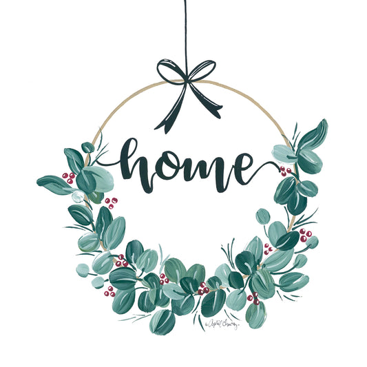 Home Wreath Canvas Print
